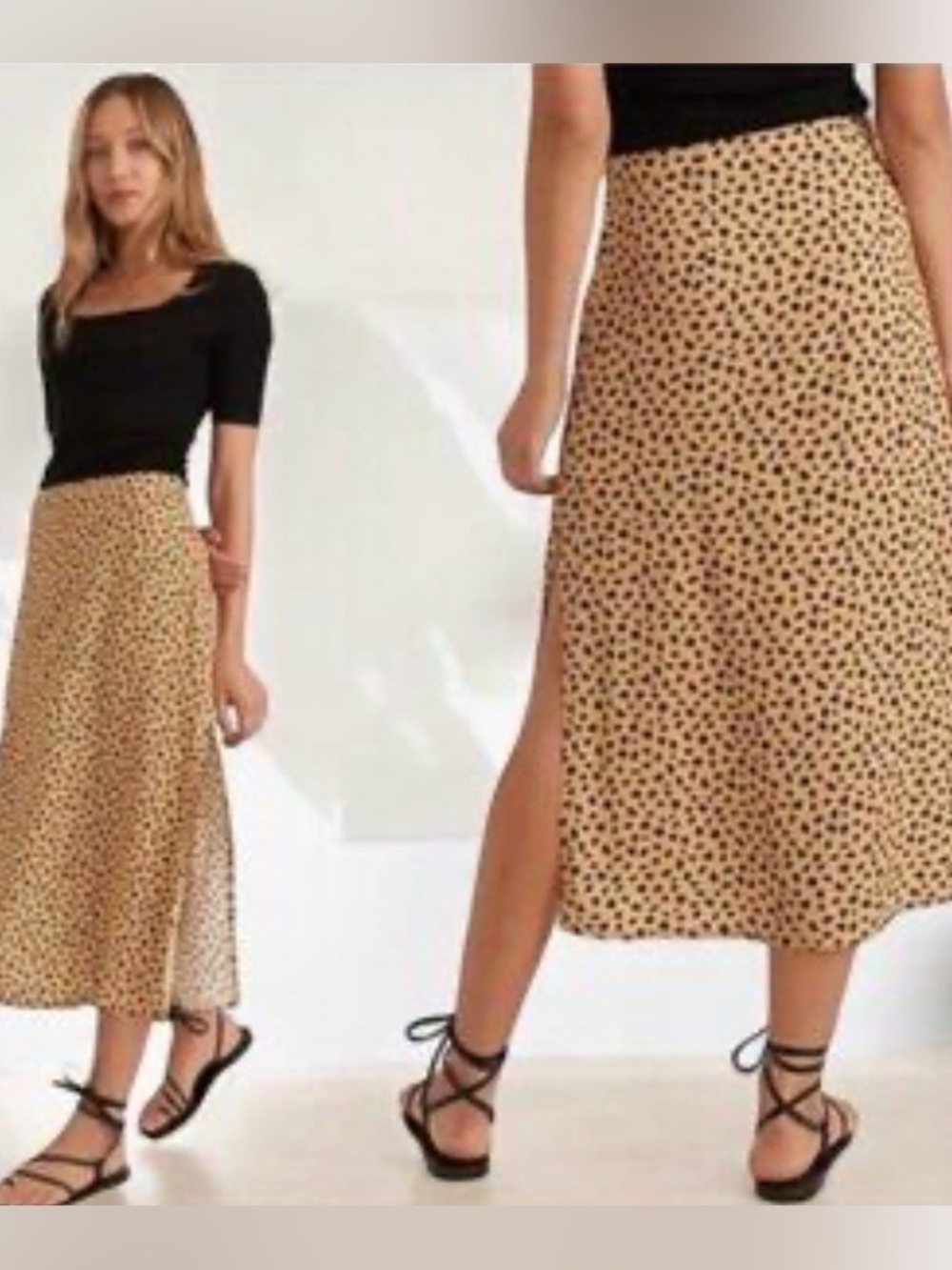 Marine Layer Ryan Midi Slip Skirt Cheetah Leopard Animal Print Size 2 EUC